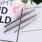 1pc Reusable Straw Stainless Steel Metal Folding Straw Portable Collapsible Bar Brush Metal Drink Mate Tea Bar Accessorie