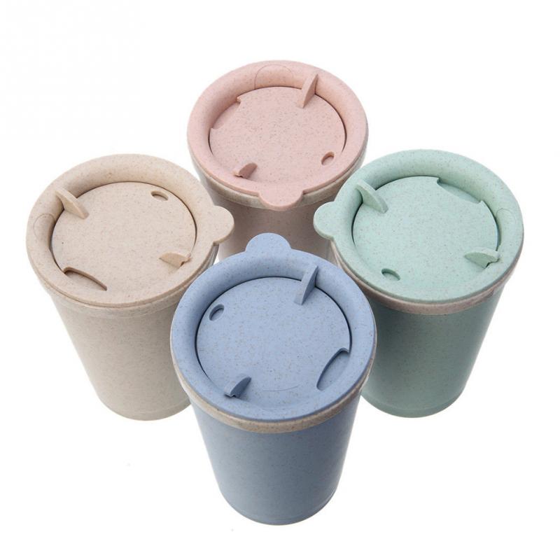 280ML-Double-wall-Insulation-Wheat-Straw-Cup-Fashion-Protable-Travel-Mug-Spill-proof-Cup-Office-Coff-32890532408